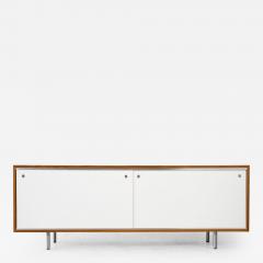 Herman Miller George Nelson Credenza for Herman Miller in Walnut and White Lacquer 1960s - 2709141