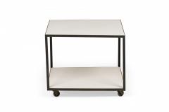 Herman Miller George Nelson for Herman Miller Laminate and Black Steel Rolling End Tables - 2789996