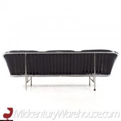 Herman Miller George Nelson for Herman Miller Mid Century Leather and Chrome Sling Sofa - 3504199