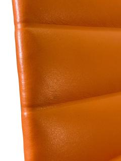 Herman Miller Herman Miller for Eames Executive Height Aluminum Group Chair in Orange Leather - 4193425