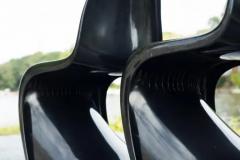 Herman Miller Pair Verner Panton for Herman Miller Black S Form Side or Dining Chairs Signed - 3833433