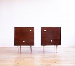 Herman Miller Pair of 1950s George Nelson Rosewood Nightstands for Herman Miller - 4657279