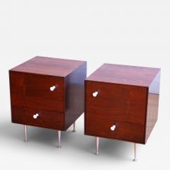 Herman Miller Pair of 1950s George Nelson Rosewood Nightstands for Herman Miller - 4659504