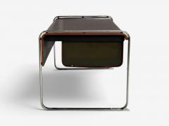 Herman Miller Peter Protzman Unique Writing Desk Zebrawood Chrome USA 1970s - 4738530