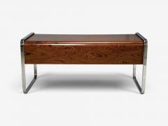 Herman Miller Peter Protzman Unique Writing Desk Zebrawood Chrome USA 1970s - 4738531