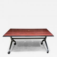 Herman Miller Post Modern Work Desk Collapsible Rosewood Aluminum Swag Leg Style Herman Miller - 2541478