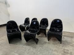 Herman Miller Set of Six S Chairs by Verner Panton for Herman Miller 1970s - 4497861