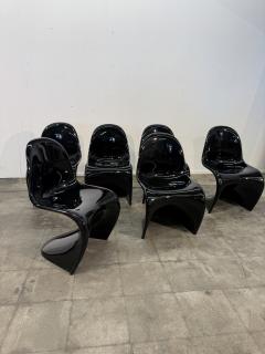 Herman Miller Set of Six S Chairs by Verner Panton for Herman Miller 1970s - 4497863