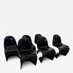 Herman Miller Set of Six S Chairs by Verner Panton for Herman Miller 1970s - 4498961