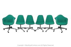 Herman Miller Six Vintage Eames Herman Miller Swivel Shell Chairs on Casters 1970s - 3079713