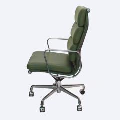 Herman Miller Soft Pad Aluminum Group Executive Chair in Olive Green Leather - 3873667