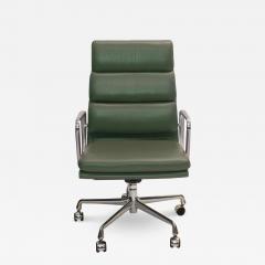 Herman Miller Soft Pad Aluminum Group Executive Chair in Olive Green Leather - 3878465