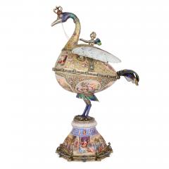Hermann Bohm Very large Renaissance Revival silver gilt and enamel sculpture by B hm - 4104097