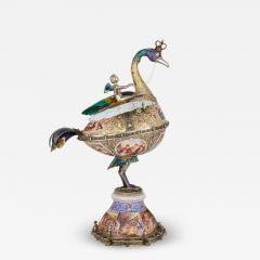 Hermann Bohm Very large Renaissance Revival silver gilt and enamel sculpture by B hm - 4104400