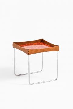 Hermann Bongaard Side Table in Steel and Teak by Hermann Bongaard 1960s - 4572043