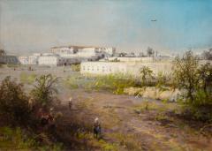 Hermann Herzog Large antique Orientalist painting of Tangier Morrocco by Herzog - 3892647