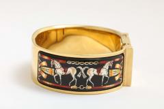 Hermes Equestrian Design Enamel Bangle Watch - 4312833