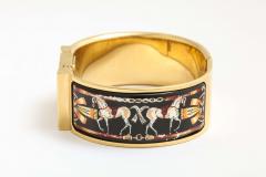 Hermes Equestrian Design Enamel Bangle Watch - 4312835