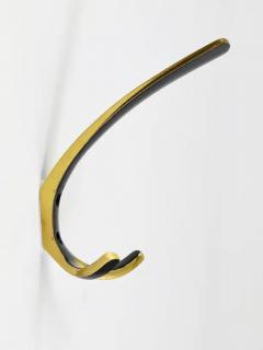 Herta Baller Up to 10 Midcentury Brass Double Wall Hooks by Herta Baller Austria 1950s - 4052664