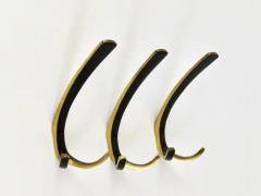Herta Baller Up to 10 Midcentury Brass Double Wall Hooks by Herta Baller Austria 1950s - 4052684