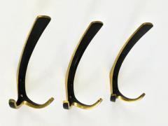 Herta Baller Up to 10 Midcentury Brass Double Wall Hooks by Herta Baller Austria 1950s - 4052686