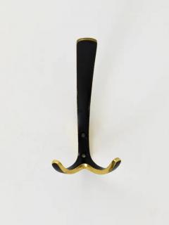 Herta Baller Up to 10 Midcentury Brass Double Wall Hooks by Herta Baller Austria 1950s - 4052690