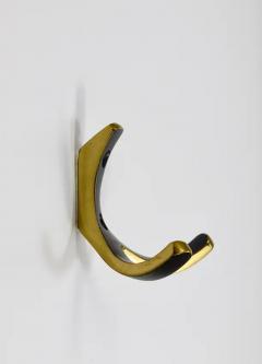 Herta Baller Up to 4 Mid Century Brass Double Wall Hooks by Herta Baller Austria 1950s - 4066431