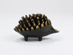 Herta Baller Walter Bosse Hedgehog Stackable Brass Ashtrays Herta Baller Austria 1950s - 4214735