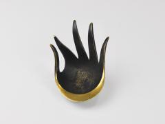 Herta Baller Walter Bosse Sculptural Brass Hand Bowl or Ashtray Herta Baller Austria 1950s - 4641858