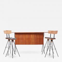 Herta Maria Witzemann House Bar and Four Bar Stools by Prof Herta Maria Witzemann for Erwin Behr - 1045111