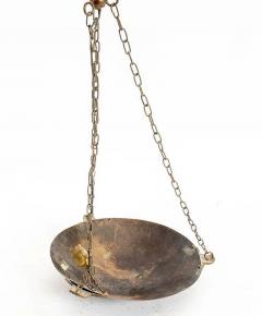 Herv Wahlen Art Deco Copper and Enamel Dinanderie Ceiling Light by Herve Wahlen - 4625235