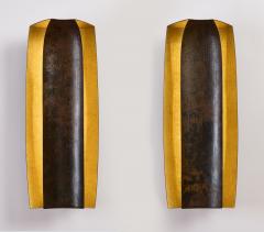 Herv Wahlen Pair of Gold Leaf Sconces by Herve Wahlen France 2021 - 3336631