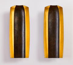 Herv Wahlen Pair of Gold Leafed Sconces by Herve Wahlen - 3336655
