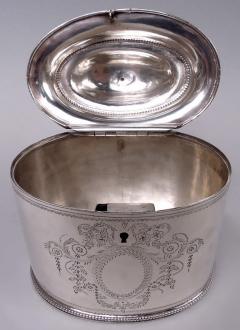 Hester Bateman Hester Bateman English Georgian Neoclassical Tea Caddy with Spoon 1784 - 4337443