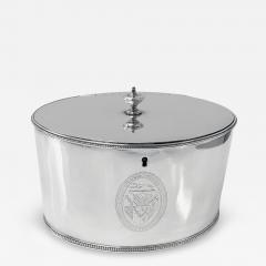 Hester Bateman Hester Bateman Georgian Silver Tea Caddy London 1786  - 4318818