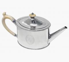 Hester Bateman Hester Bateman Georgian Silver Teapot and stand London 1788 - 4339104