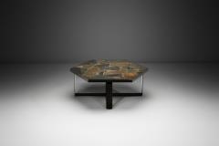 Hexagonal Coffee Table with Stone Top Europe Mid 20th Century - 4528296