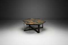 Hexagonal Coffee Table with Stone Top Europe Mid 20th Century - 4528297