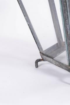 Hexagonal Glass Paneled Domed Verdigris Green Copper Lantern - 4540738