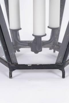 Hexagonal Glass Paneled Domed Verdigris Green Copper Lantern - 4542733