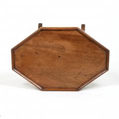 Hexagonal Shaped Walnut Merchant s Table French circa 1870 - 3682593