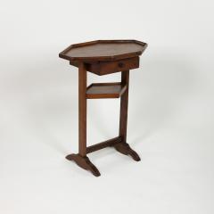 Hexagonal Shaped Walnut Merchant s Table French circa 1870 - 3682596