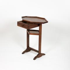 Hexagonal Shaped Walnut Merchant s Table French circa 1870 - 3682597