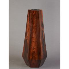 Hexagonal Tall Vessel in Beautifully Grained Veneered Wood - 2563312