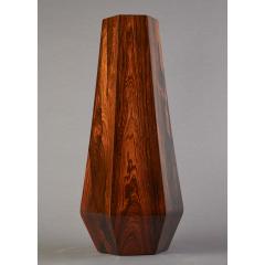 Hexagonal Tall Vessel in Beautifully Grained Veneered Wood - 2563315