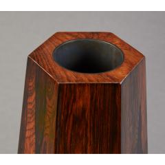 Hexagonal Tall Vessel in Beautifully Grained Veneered Wood - 2563316