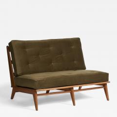 Heywood Wakefield Settee with Maple and Fabric USA 1950s - 4777333
