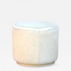 Hide Covered Cylinder Ottoman Stool - 954485