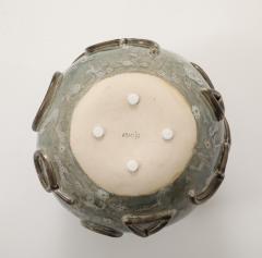 Hieroglyphic Ceramic Moonvase 2 with Grey Glaze Made By Aram C  - 4184059