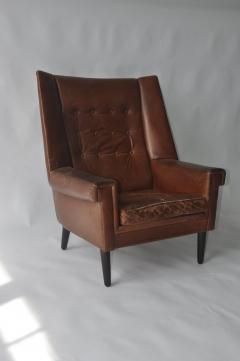 High Back Danish Lounge Chair - 394263